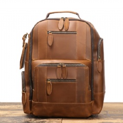 Men’s Fashion Genuine Leather Backpack